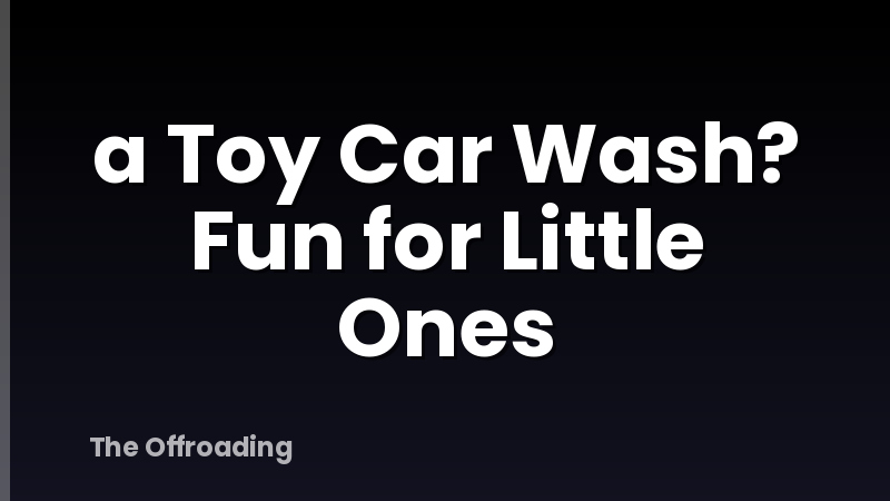 a Toy Car Wash? Fun for Little Ones
