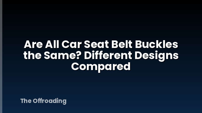 Are All Car Seat Belt Buckles the Same? Different Designs Compared