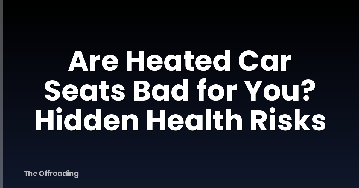 Are Heated Car Seats Bad for You? Hidden Health Risks