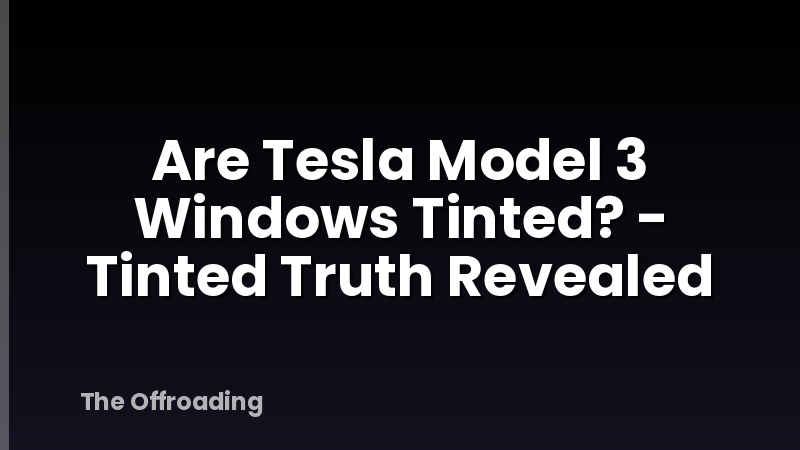 Are Tesla Model 3 Windows Tinted? - Tinted Truth Revealed