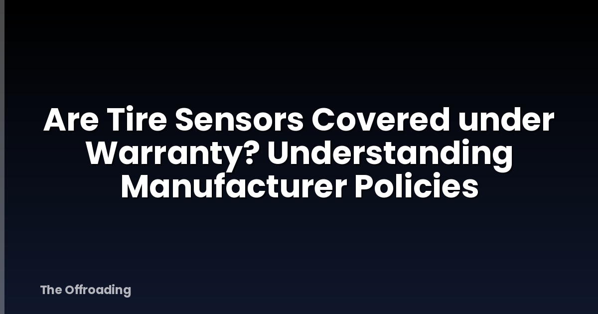 Are Tire Sensors Covered under Warranty? Understanding Manufacturer Policies
