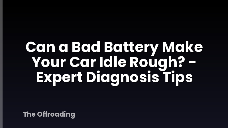 Can a Bad Battery Make Your Car Idle Rough? - Expert Diagnosis Tips