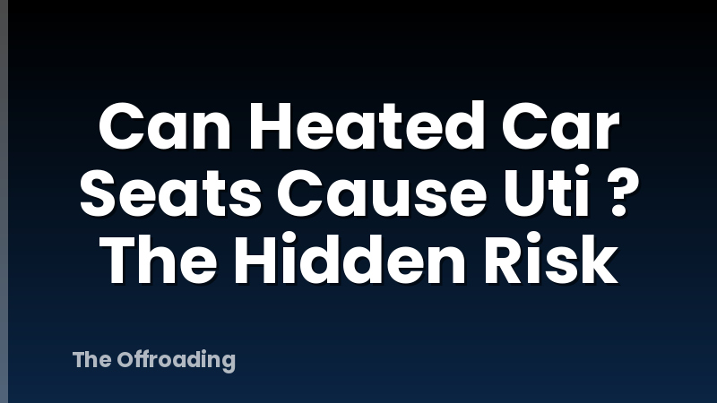 Can Heated Car Seats Cause Uti ? The Hidden Risk