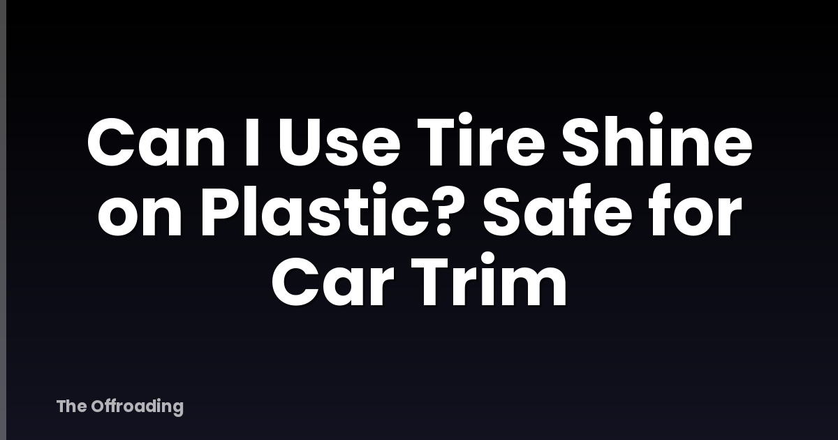 Can I Use Tire Shine on Plastic? Safe for Car Trim