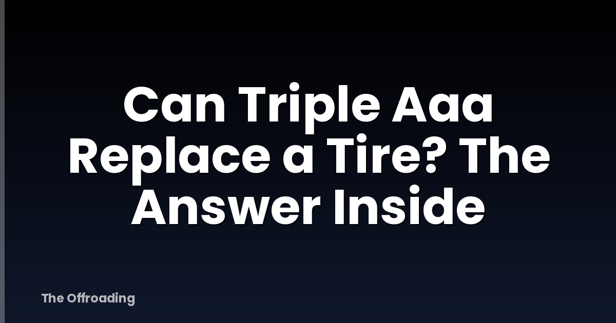 Can Triple Aaa Replace a Tire? The Answer Inside