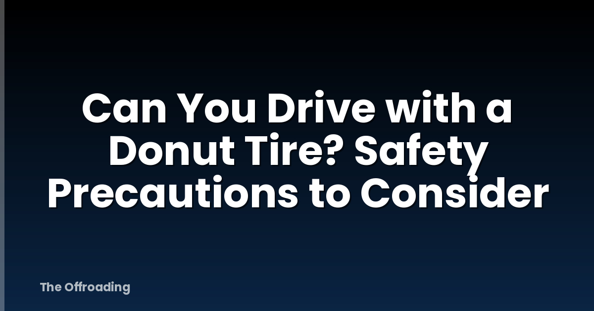 Can You Drive with a Donut Tire? Safety Precautions to Consider