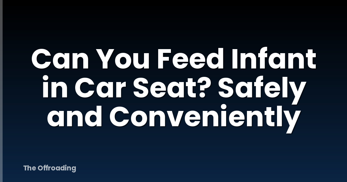 Can You Feed Infant in Car Seat? Safely and Conveniently