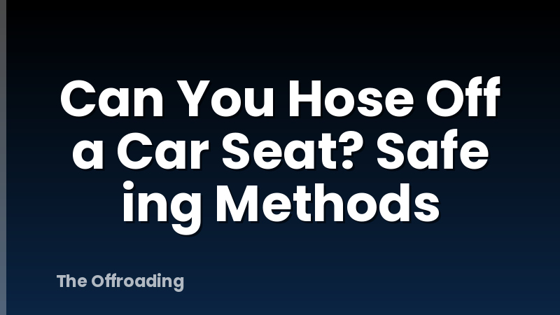 Can You Hose Off a Car Seat? Safe ing Methods