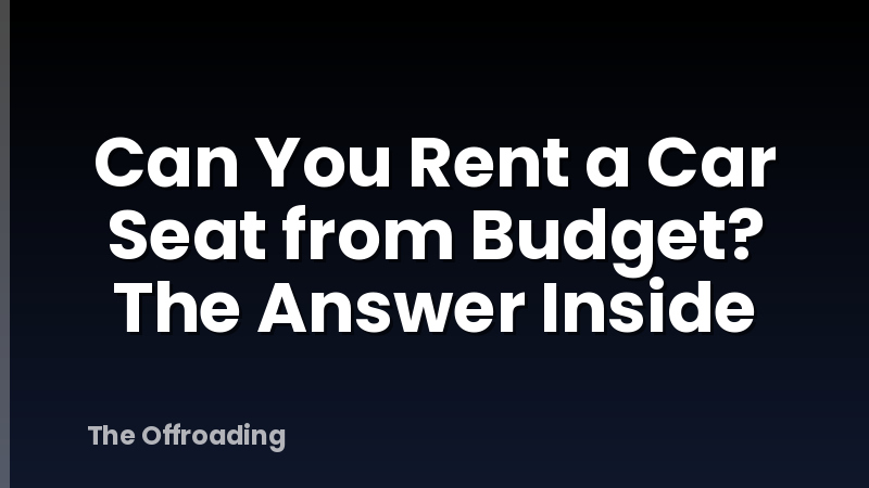 Can You Rent a Car Seat from Budget? The Answer Inside