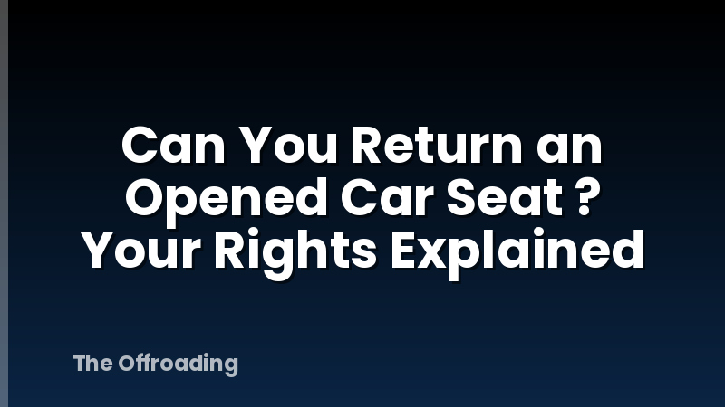 Can You Return an Opened Car Seat ? Your Rights Explained