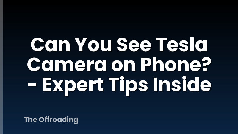 Can You See Tesla Camera on Phone? - Expert Tips Inside