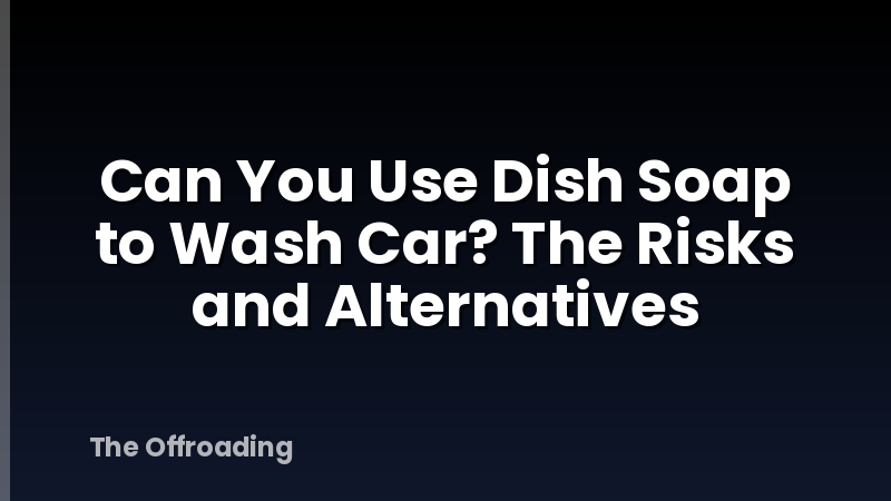Can You Use Dish Soap to Wash Car? The Risks and Alternatives