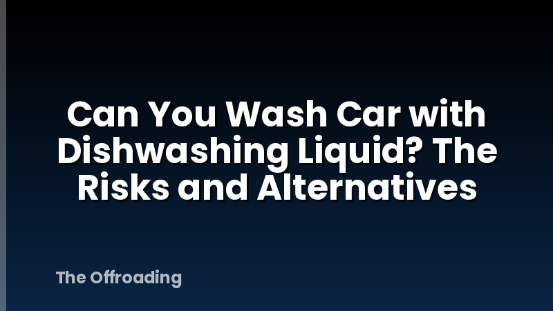 Can You Wash Car with Dishwashing Liquid? The Risks and Alternatives