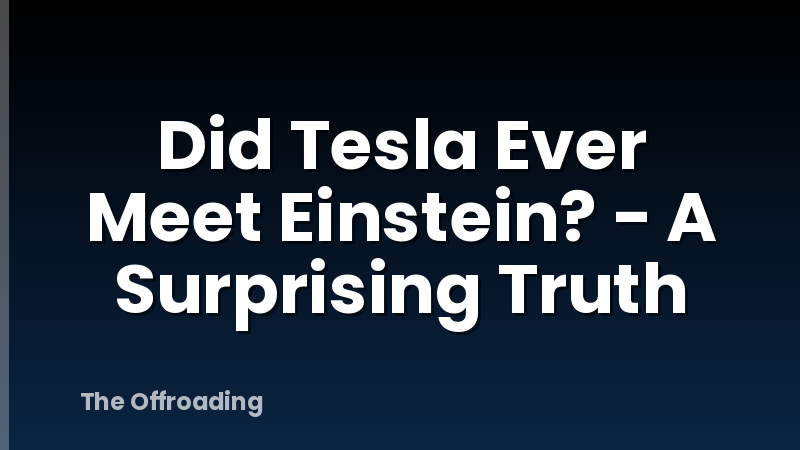 Did Tesla Ever Meet Einstein? - A Surprising Truth