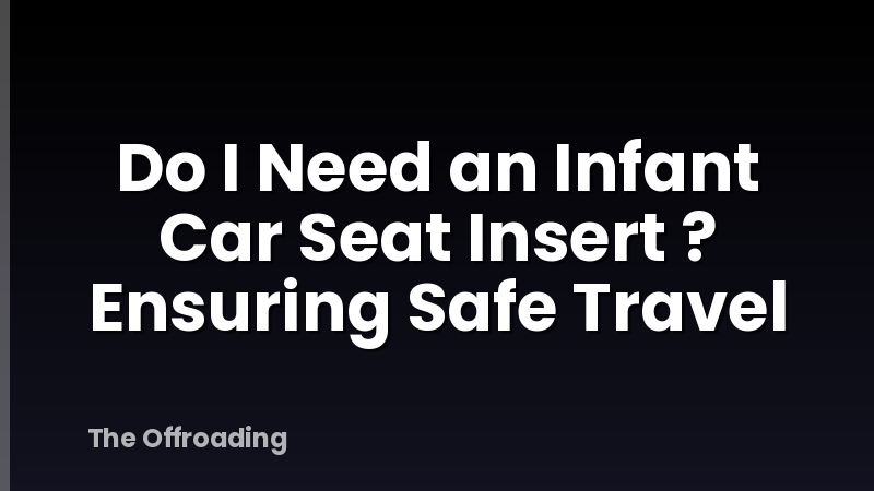 Do I Need an Infant Car Seat Insert ? Ensuring Safe Travel