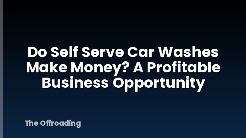 Do Self Serve Car Washes Make Money? A Profitable Business Opportunity
