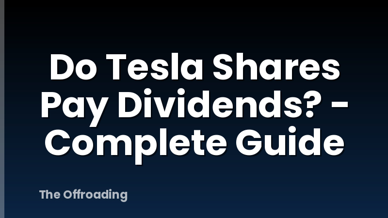 Do Tesla Shares Pay Dividends? - Complete Guide