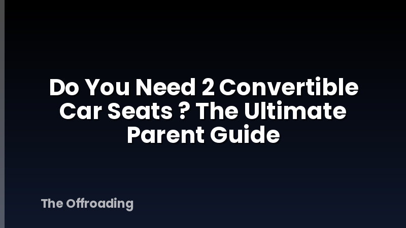 Do You Need 2 Convertible Car Seats ? The Ultimate Parent Guide