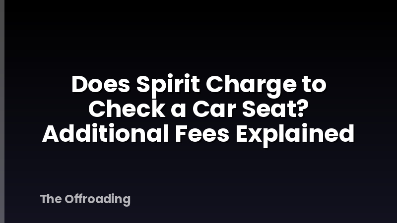 Does Spirit Charge to Check a Car Seat? Additional Fees Explained