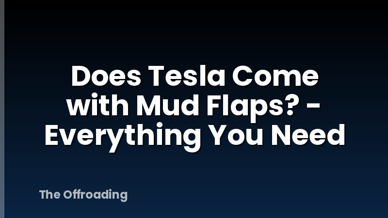 Does Tesla Come with Mud Flaps? - Everything You Need