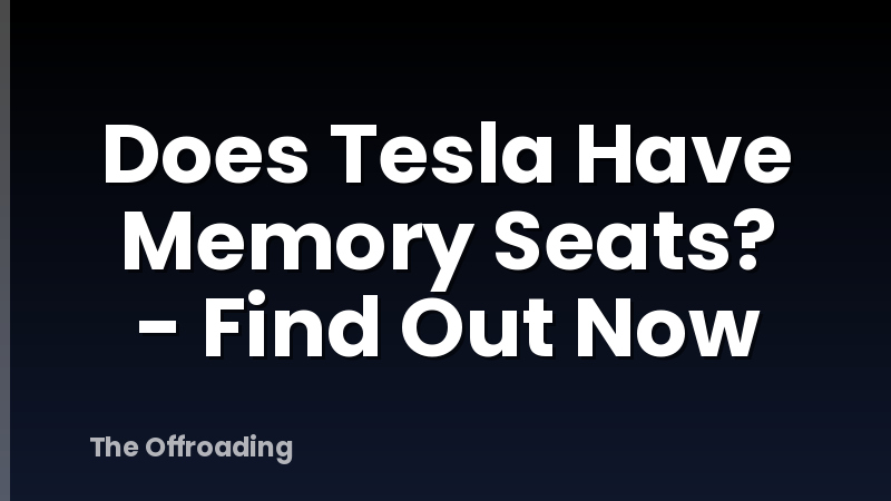 Does Tesla Have Memory Seats? - Find Out Now