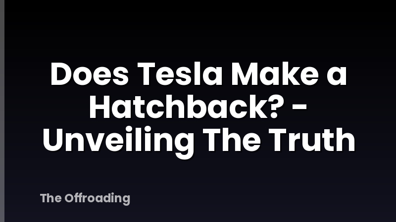 Does Tesla Make a Hatchback? - Unveiling The Truth