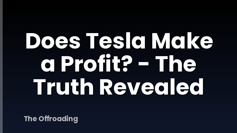 Does Tesla Make a Profit? - The Truth Revealed