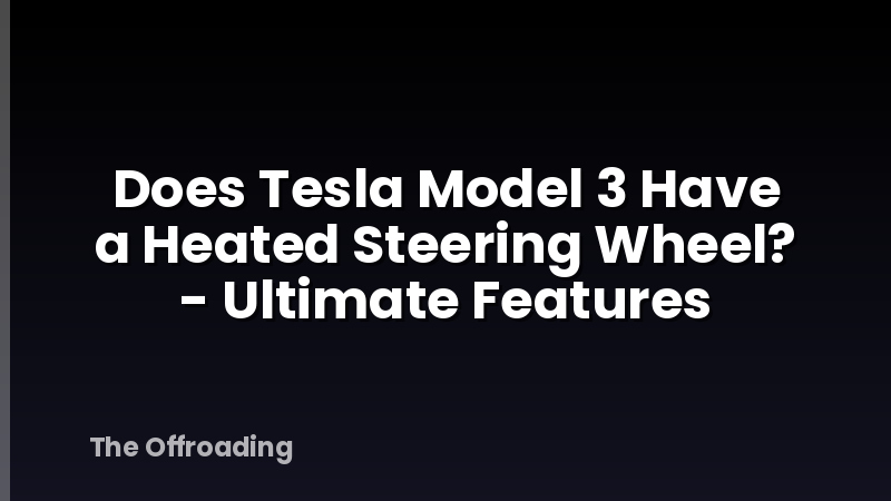 Does Tesla Model 3 Have a Heated Steering Wheel? - Ultimate Features