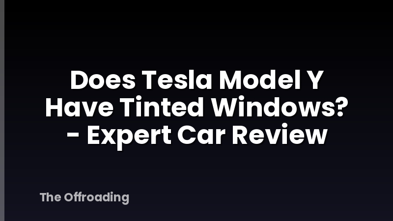Does Tesla Model Y Have Tinted Windows? - Expert Car Review