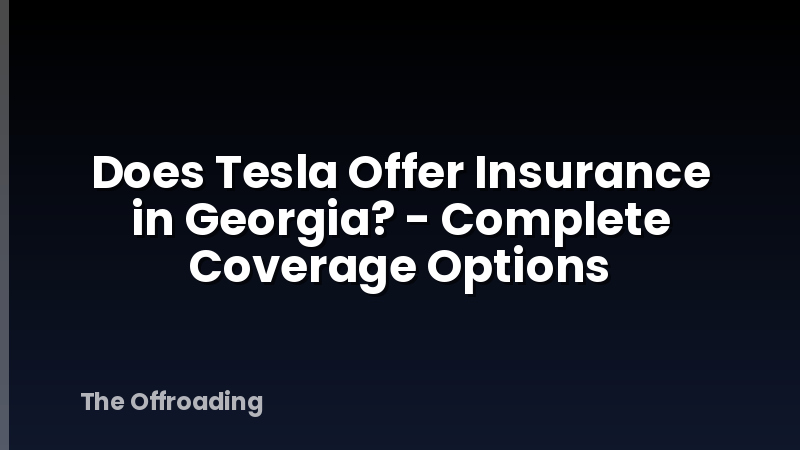 Does Tesla Offer Insurance in Georgia? - Complete Coverage Options
