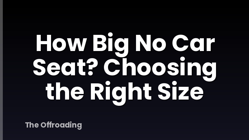 How Big No Car Seat? Choosing the Right Size