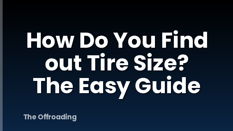 How Do You Find out Tire Size? The Easy Guide