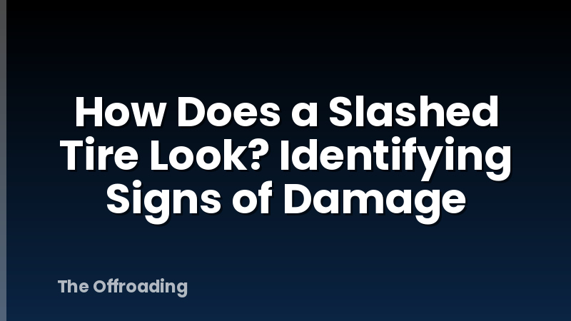How Does a Slashed Tire Look? Identifying Signs of Damage