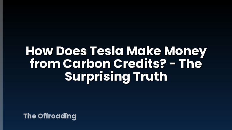 How Does Tesla Make Money from Carbon Credits? - The Surprising Truth