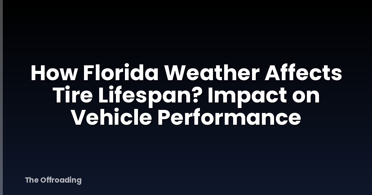 How Florida Weather Affects Tire Lifespan? Impact on Vehicle Performance
