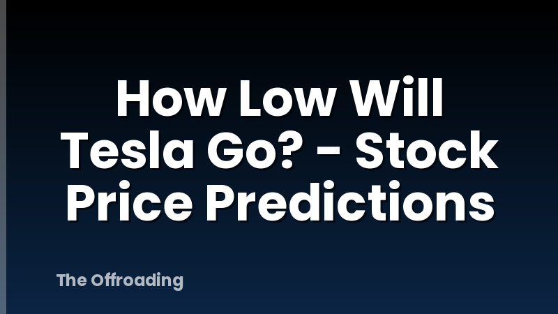 How Low Will Tesla Go? - Stock Price Predictions