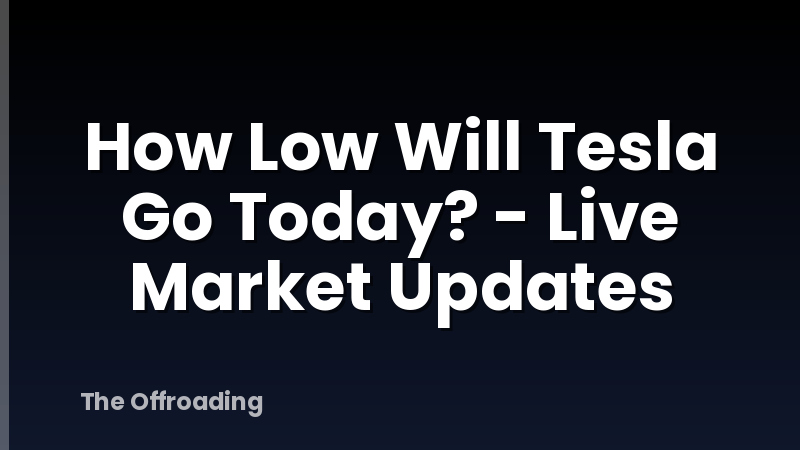 How Low Will Tesla Go Today? - Live Market Updates