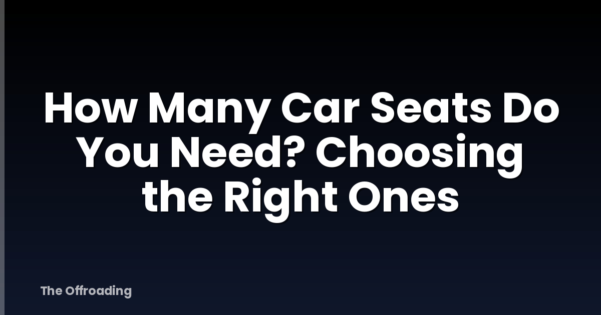 How Many Car Seats Do You Need? Choosing the Right Ones