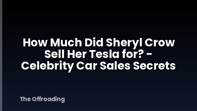 How Much Did Sheryl Crow Sell Her Tesla for? - Celebrity Car Sales Secrets