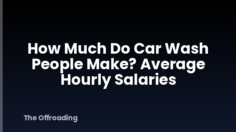 How Much Do Car Wash People Make? Average Hourly Salaries