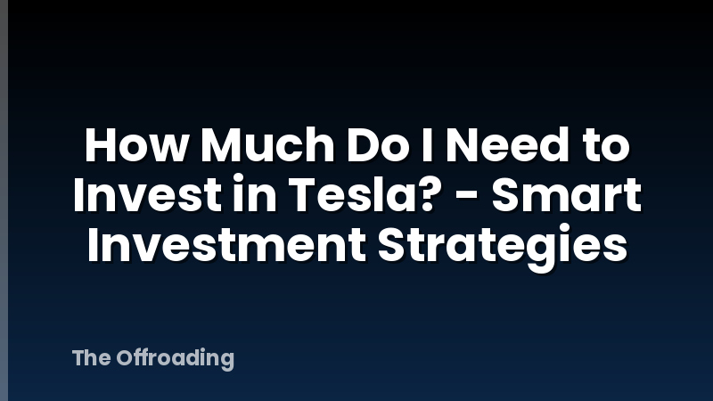 How Much Do I Need to Invest in Tesla? - Smart Investment Strategies
