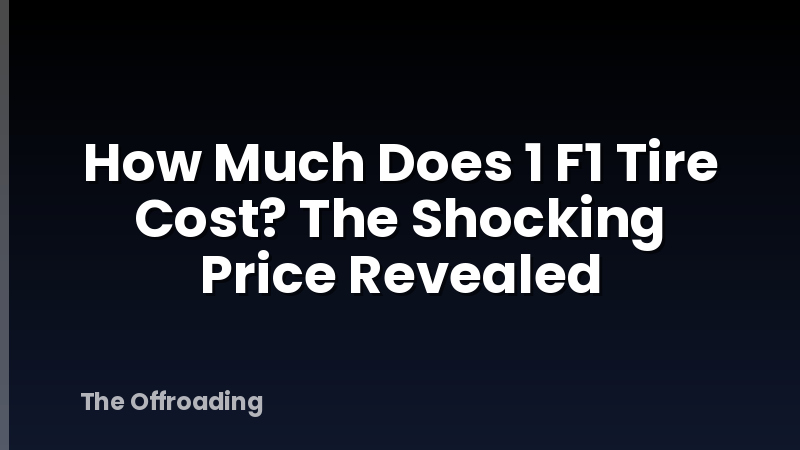 How Much Does 1 F1 Tire Cost? The Shocking Price Revealed