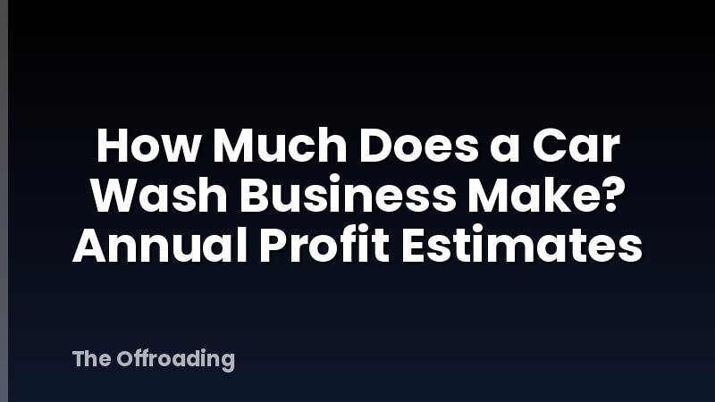 How Much Does a Car Wash Business Make? Annual Profit Estimates