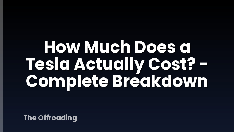 How Much Does a Tesla Actually Cost? - Complete Breakdown