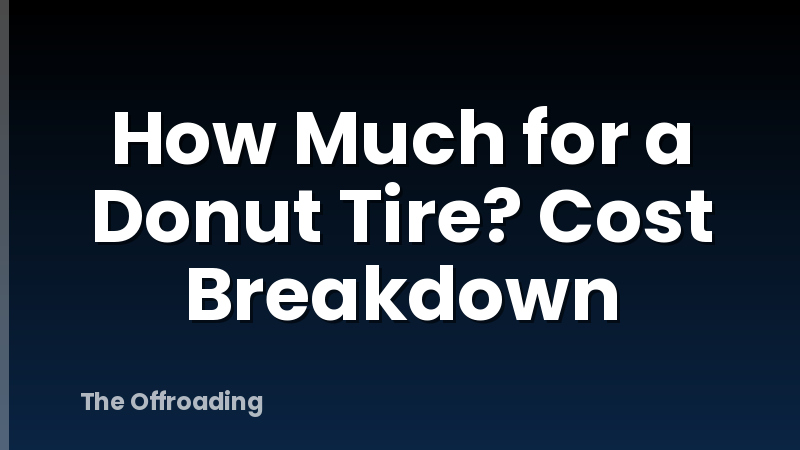 How Much for a Donut Tire? Cost Breakdown