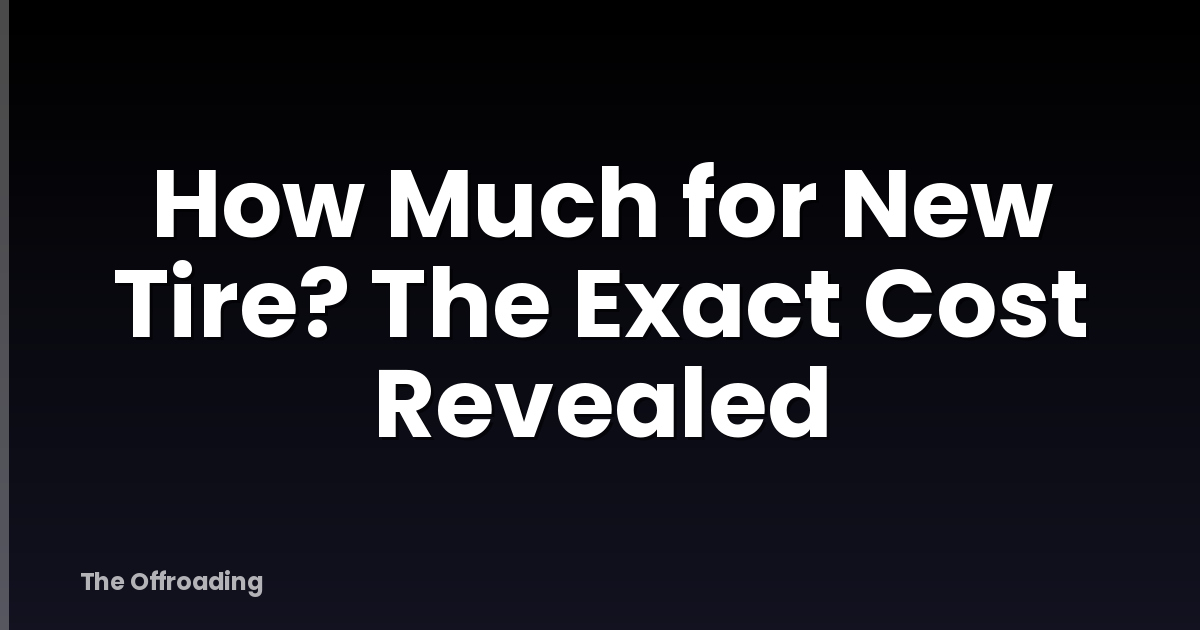 How Much for New Tire? The Exact Cost Revealed