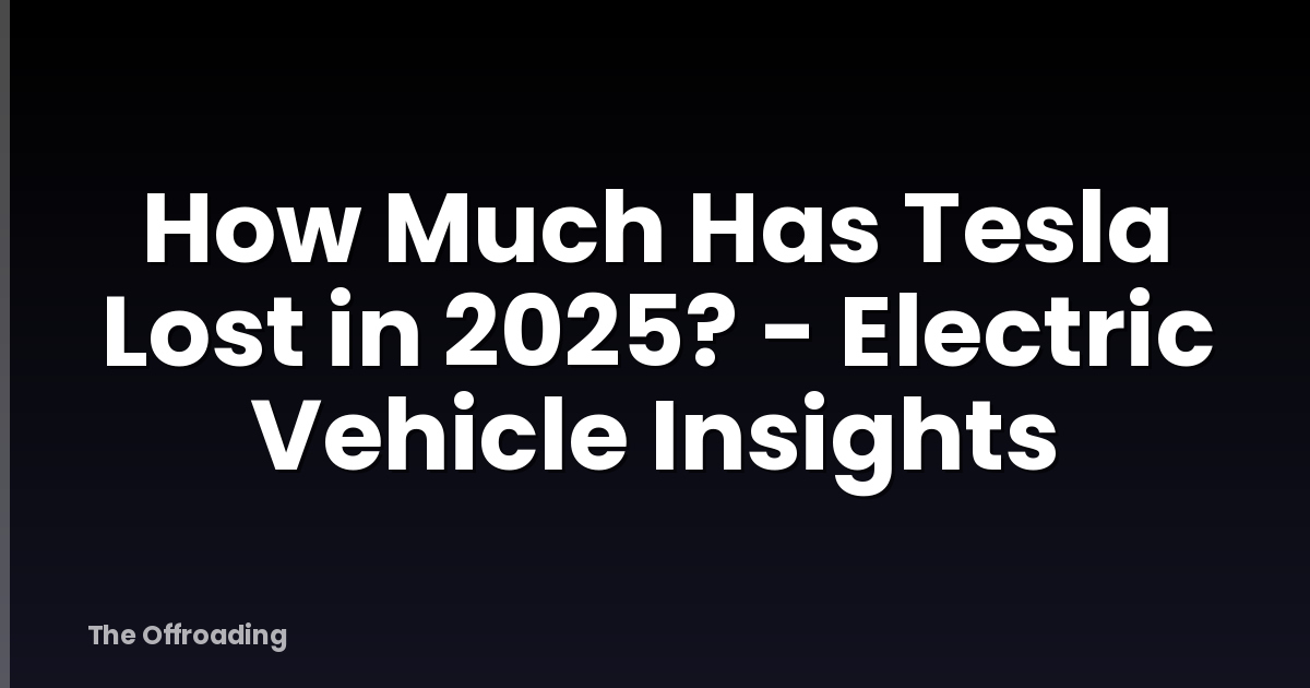 How Much Has Tesla Lost in 2025? - Electric Vehicle Insights