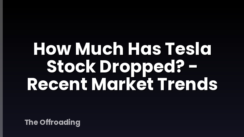 How Much Has Tesla Stock Dropped? - Recent Market Trends