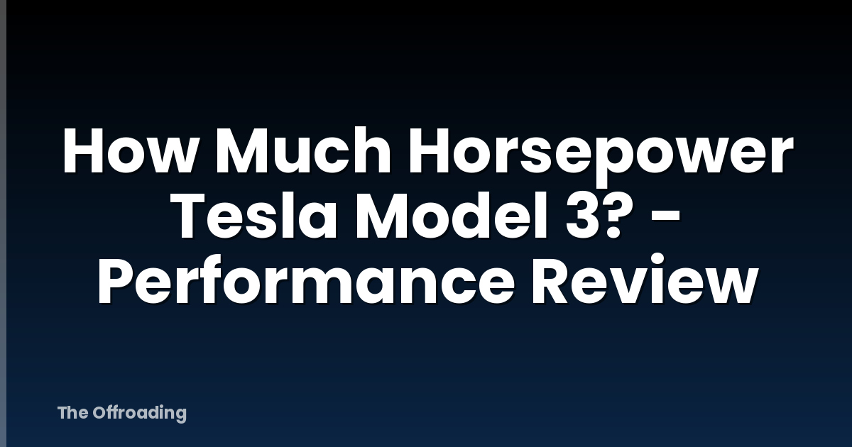 How Much Horsepower Tesla Model 3? - Performance Review