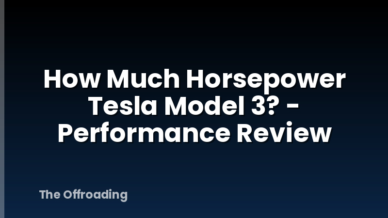 How Much Horsepower Tesla Model 3? - Performance Review
